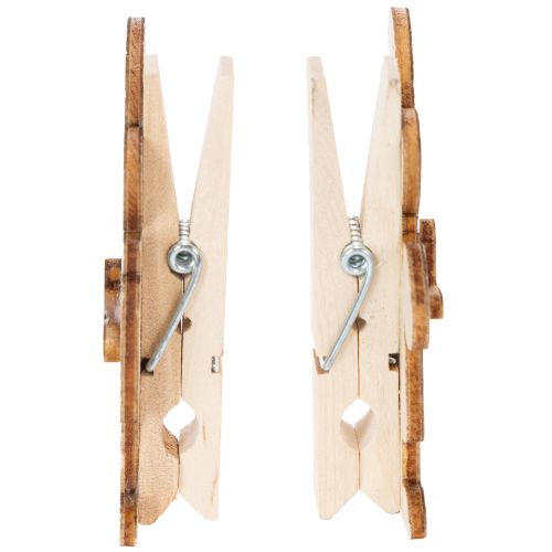 Artikel Decoratieve paashaasclips, roze en witte houten paasdecoraties, 7,5 cm, 4 stuks