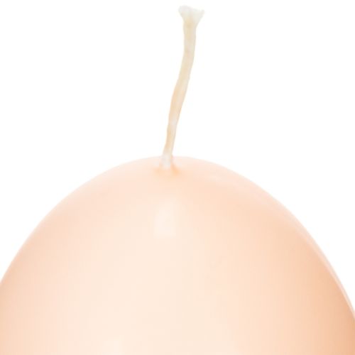 Artikel Paaskaarsen, eivormig, paaskaarsen in eivorm, perzikdesign, Ø6cm, H9cm, 6 stuks