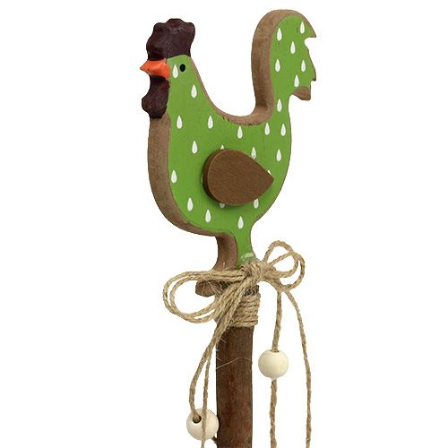 Floristik24 Easter plug kip geel, groen 8cm L36cm 6st