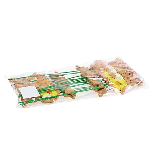 Artikel Paasplug konijnen met ei 12cm L29cm 15 st