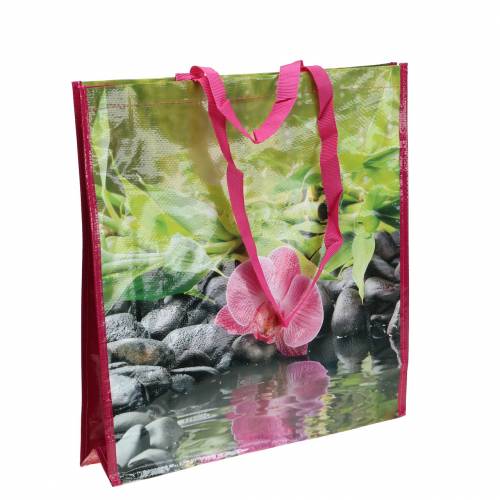 Floristik24 Boodschappentas met handvatten Happiness plastic 38 × 10 × 40cm