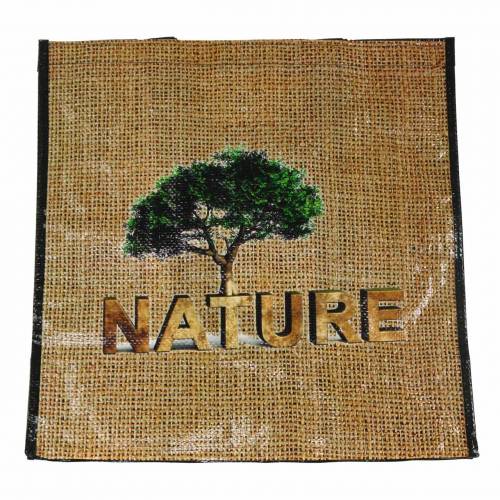 Floristik24 Boodschappentas met handvatten Nature kunststof 40 × 20 × 40cm