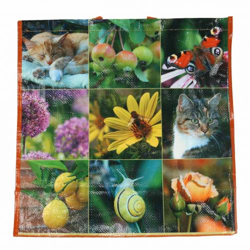 Floristik24 Boodschappentas met hengsels picknick plastic 45×20×44cm