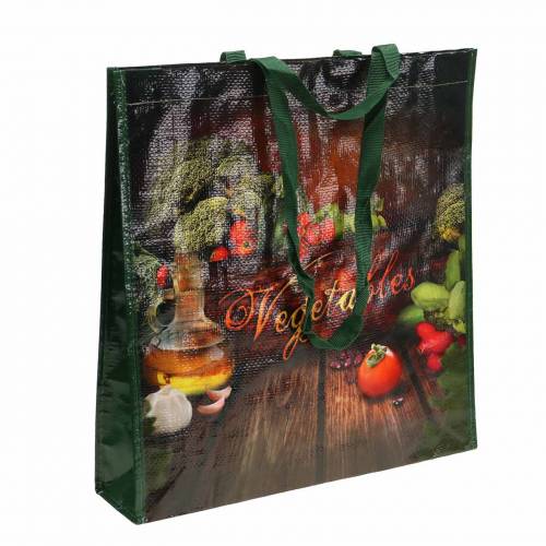 Floristik24 Boodschappentas met handvatten Groenten plastic 38 × 10 × 39cm