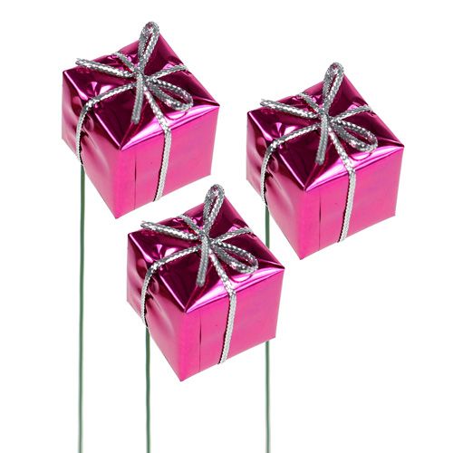 Floristik24 Pakket 2,5 cm op de draad roze 60 stks
