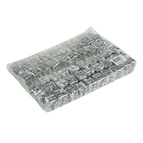 Pakket op draad zilver 2.5cm 60st | Floristik24.nl