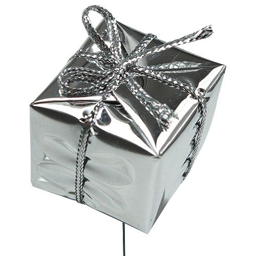 Pakket op draad zilver 2.5cm 60st | Floristik24.nl
