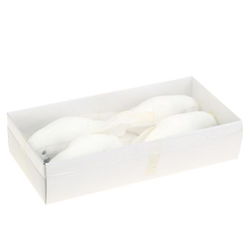 Floristik24 Papegaaien met veren wit Kunstmatige kaketoe decoratieve vogel 4st