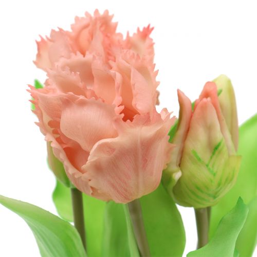 Floristik24 Papegaaitulp Real-Touch in een pot roze 23cm