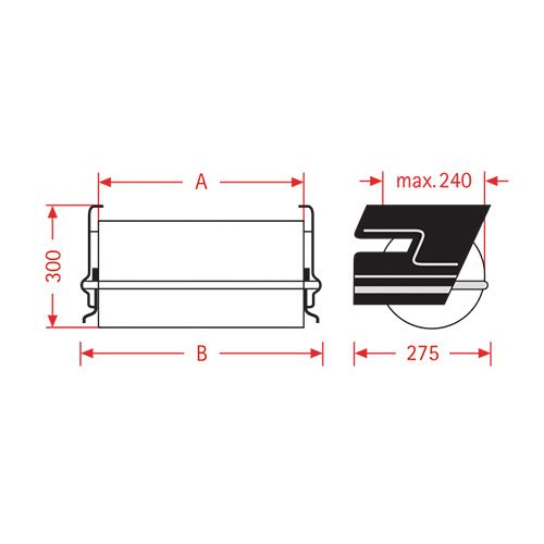 Artikel Papierfolie ondertafel dispenser ZAC 75cm