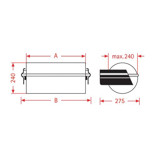 Papierfolie wanddispenser ZAC 75 cm