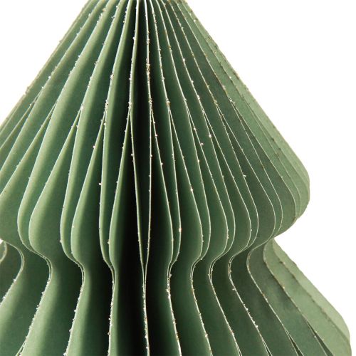 Artikel Papieren kerstboom mint zilver glitter H20cm 5 st
