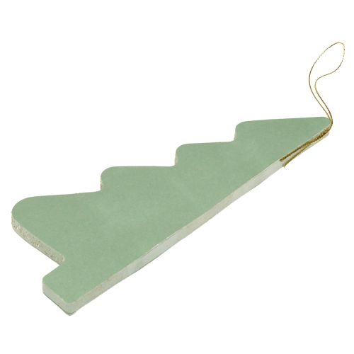 Artikel Papieren kerstboom mint zilver glitter H20cm 5 st