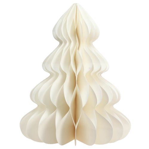 Floristik24 Papieren kerstboom in wit met glitter Ø48cm H60cm