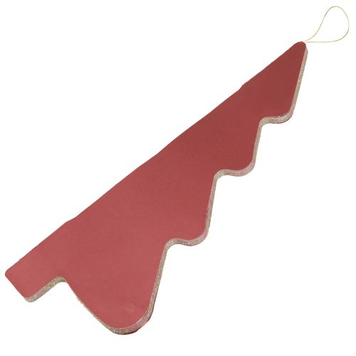 Artikel Papieren kerstboom om op te hangen Bordeaux H40cm 2st