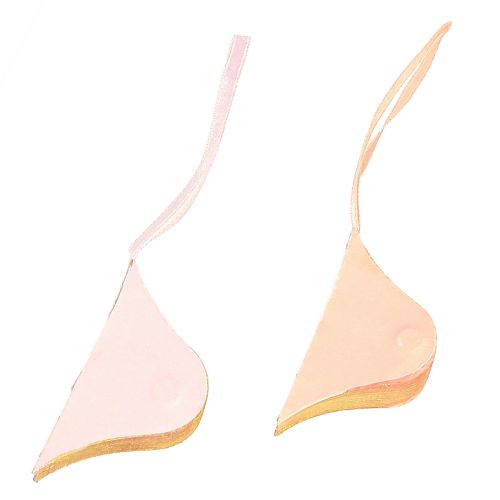 Artikel Papieren kerstversiering ui roze abrikoos Ø8cm 4 st
