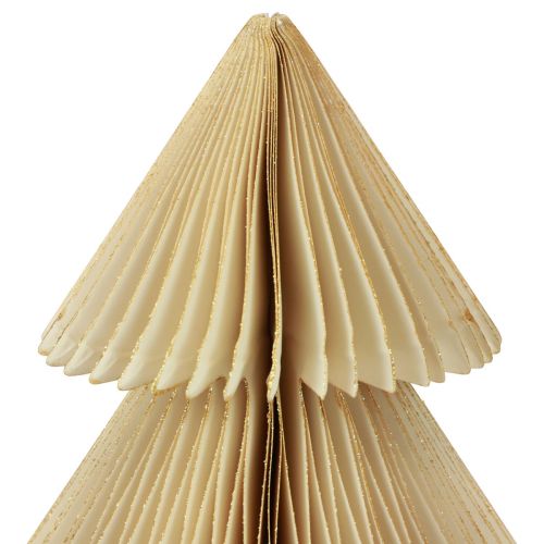 Artikel Papieren kerstboom papieren kerstboom crème goud H30cm