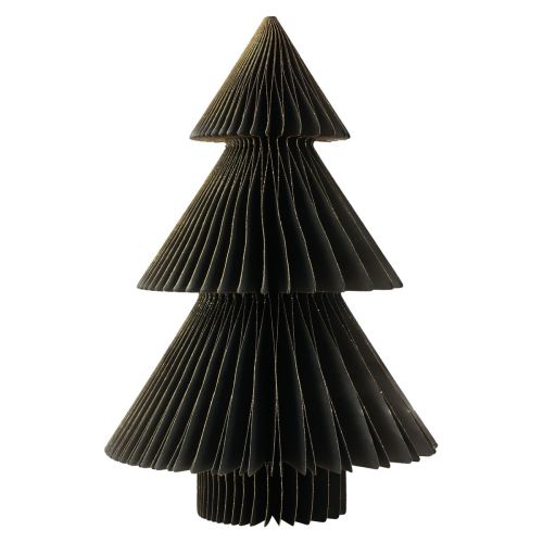 Floristik24 Papieren kerstboom Papieren kerstboom Zwart H30cm