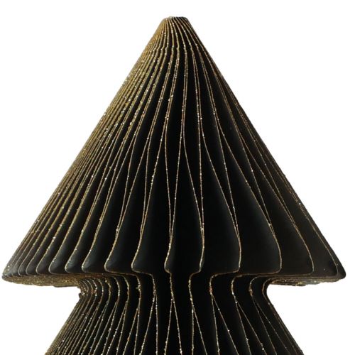Floristik24 Papieren kerstboom Papieren kerstboom Zwart H30cm