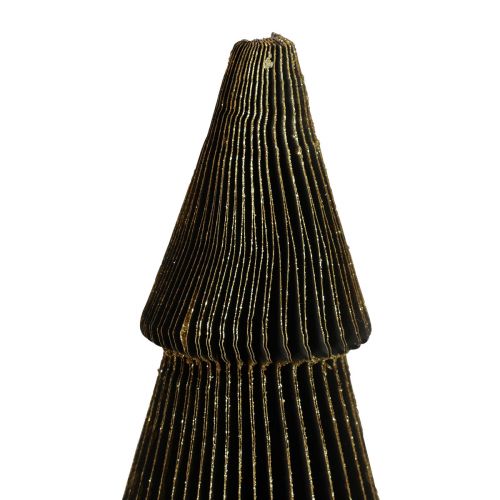 Floristik24 Papieren kerstboom Papieren kerstboom Zwart H60cm