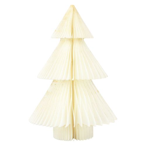 Floristik24 Papieren kerstboom Papieren kerstboom Wit Goud H30cm