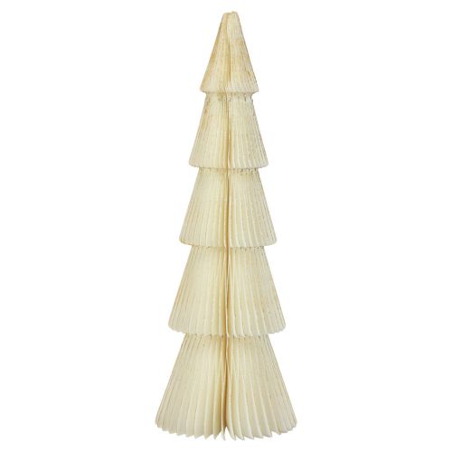 Floristik24 Papieren kerstboom papieren kerstboom wit, goud H60cm