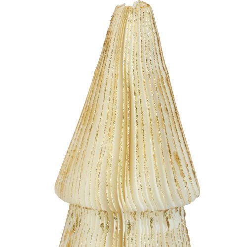 Floristik24 Papieren kerstboom papieren kerstboom wit, goud H60cm