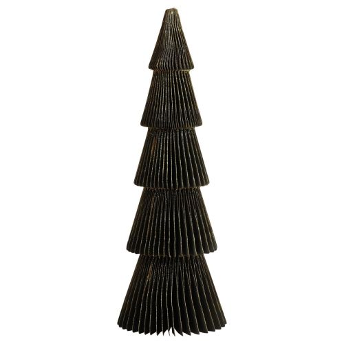 Artikel Papieren kerstboom dennenboom klein zwart H30cm