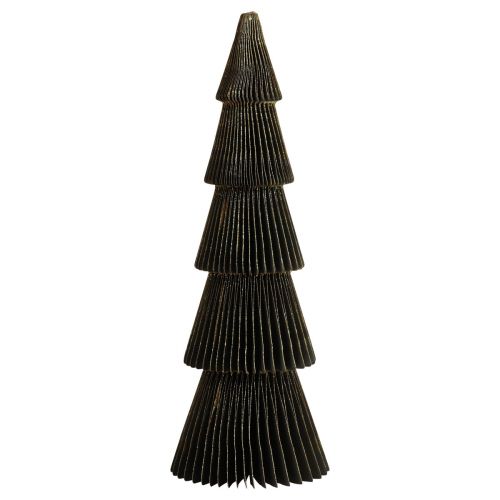 Papieren kerstboom dennenboom klein zwart H30cm