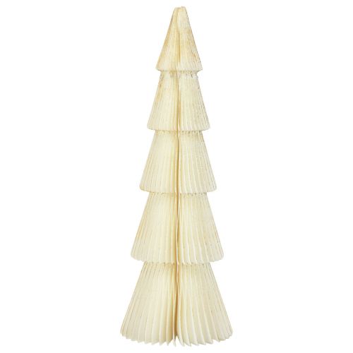 Floristik24 Papieren kerstboom klein wit goud H30cm