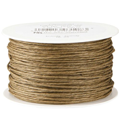 Artikel Papierdraad ambachtelijk draad draad omwikkeld bruin Ø2mm 100m