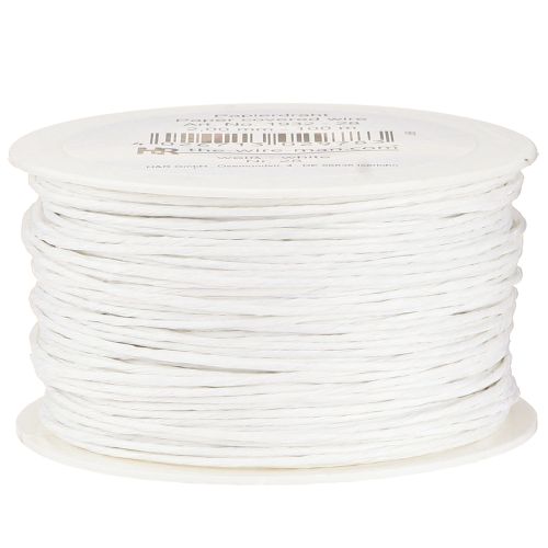 Floristik24 Papierdraad wit 2mm 100m