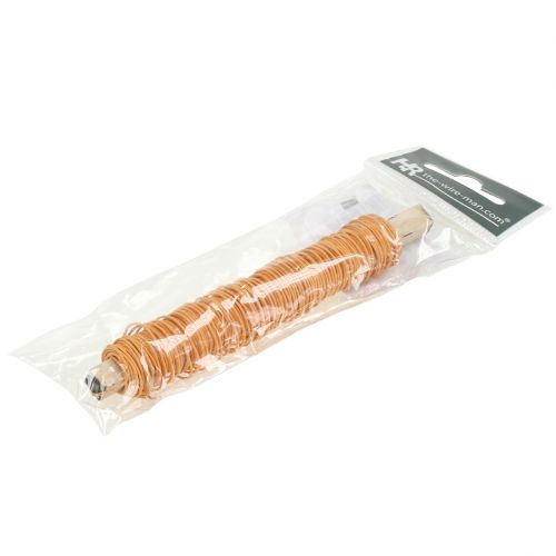 Floristik24 Papieren koord draad gewikkeld Ø0,8mm 22m oranje