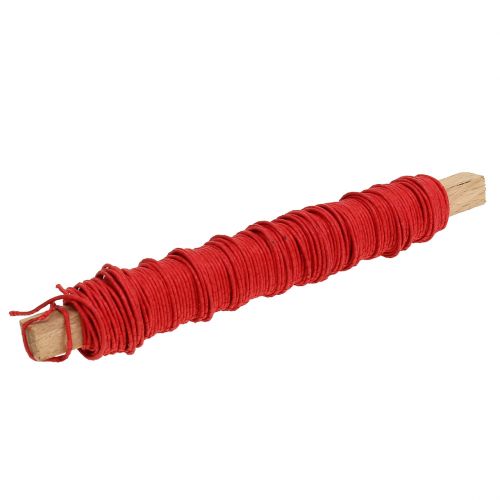 Papierkoord draad gewikkeld Ø0,8mm 22m rood