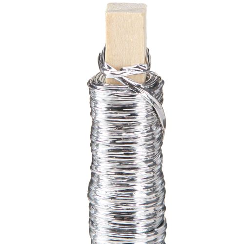 Artikel Papieren koord omwikkeld met draad Ø0,8mm 22m zilver