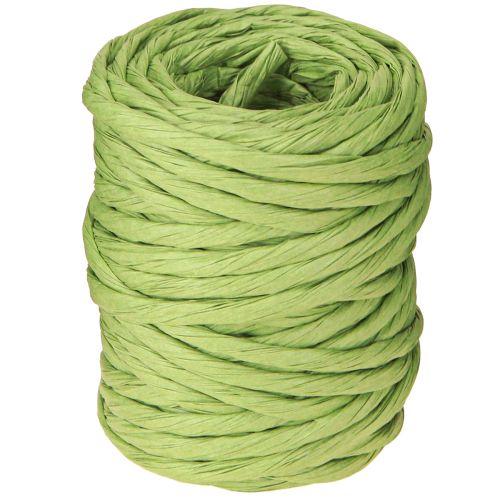 Papierkoord groen decoratief koord zonder draad breedte 6mm 23m