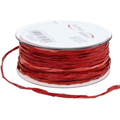 Floristik24 Papiersnoer rood zonder draad Ø3mm 40m