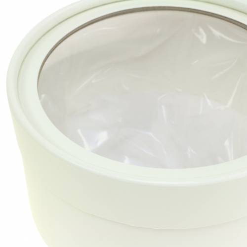 Floristik24 Bloembak rond karton creme Ø15,5/19cm set van 2