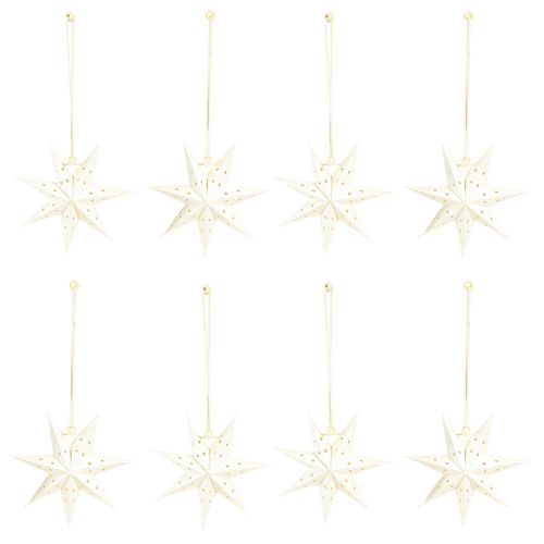 Artikel Papieren ster decoratieve kersthanger wit Ø10cm 8 stuks