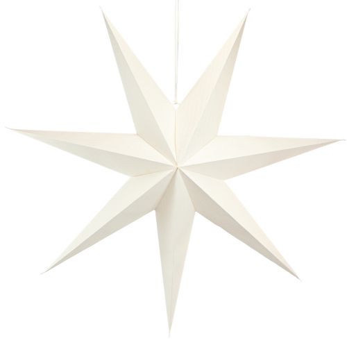 Artikel Papieren sterlamp witte ster decoratiehanger 75x20cm 2st