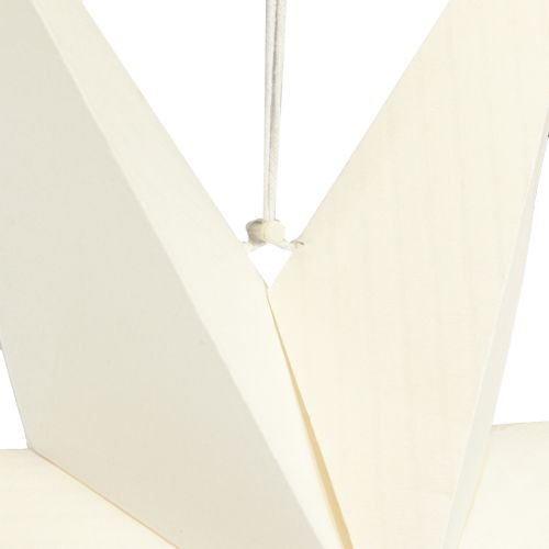 Artikel Papieren sterlamp witte ster decoratiehanger 75x20cm 2st