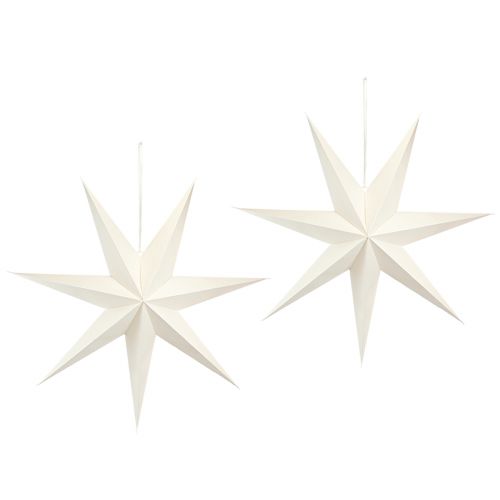 Artikel Papieren sterlamp witte ster decoratiehanger 75x20cm 2st