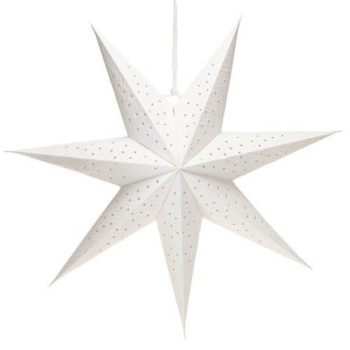 Papieren sterren voor kerstverlichting, wit, 45 cm, 3 stuks