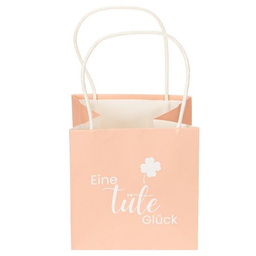 Artikel Cadeautasjes met de opdruk "Een tas vol geluk", ideaal voor leuke cadeautjes, 12 cm, 12 stuks