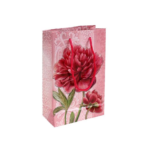 Floristik24 Papieren tas dahlia 12cm x19cm roze