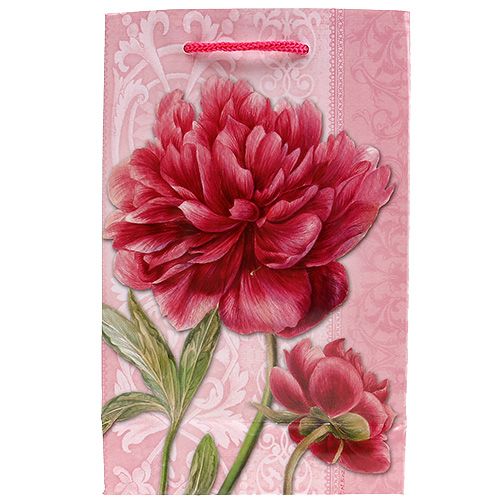 Floristik24 Papieren tas dahlia 12cm x19cm roze