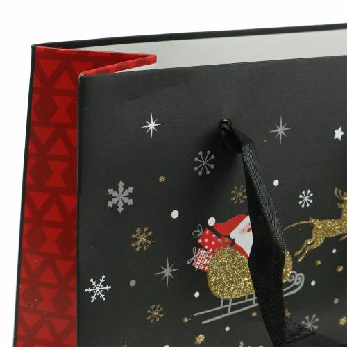 Artikel Cadeauzakje papieren zakje Kerstdorp H30cm 2st
