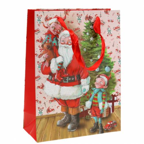 Floristik24 Geschenkzak papieren zak &quot;Santa Claus&quot; H24cm