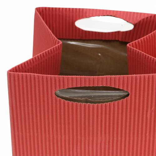 Floristik24 Papieren zak bloempot plantenbak mix oranje 10.5cm 12p