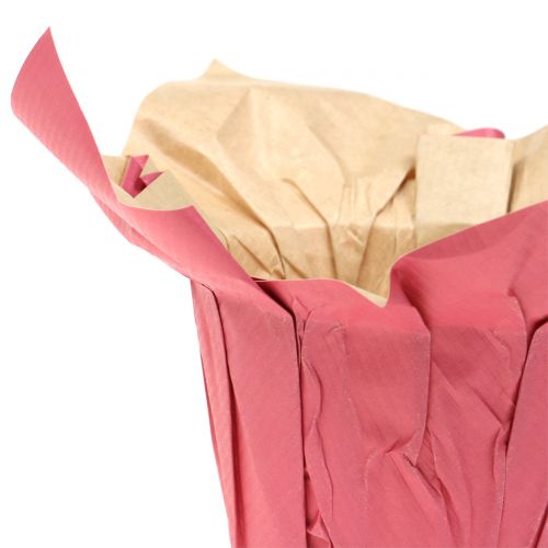 Floristik24 Papieren pottenpot roze Ø12cm 12st